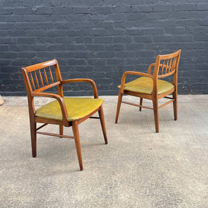 Set of 6 Mid-Century Modern Sculpted Walnut Dining Chairs, c.1950’s