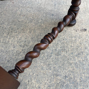 Antique English Carved Twist Arm Chair, c.1940’s