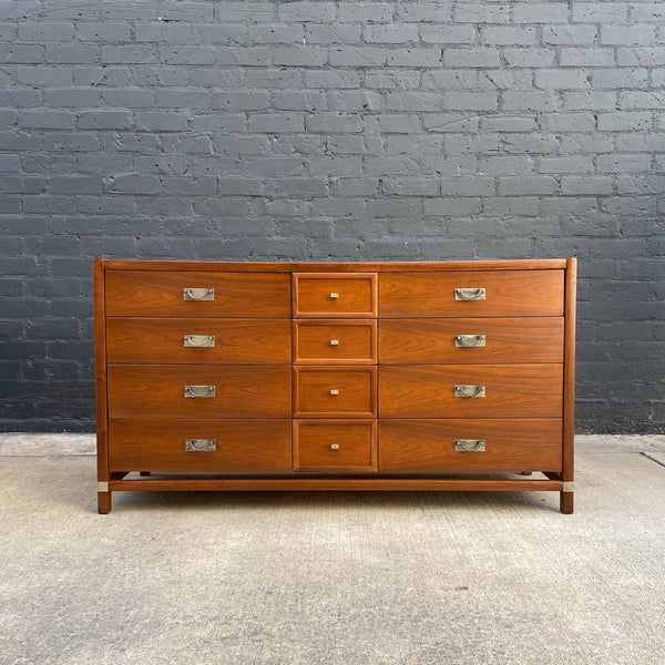 Mid-Century Modern 12-Drawer Walnut Dresser, c.1960’s