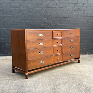 Mid-Century Modern 12-Drawer Walnut Dresser, c.1960’s