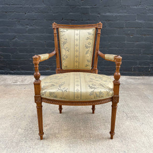 Pair of French Antique Carved Wood Arm Chairs, c.1960’s