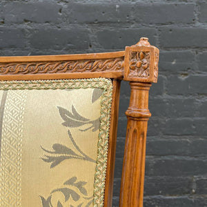 Pair of French Antique Carved Wood Arm Chairs, c.1960’s
