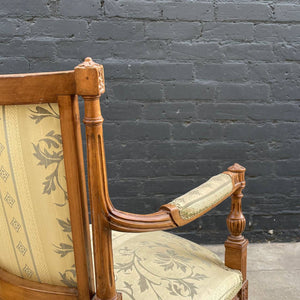 Pair of French Antique Carved Wood Arm Chairs, c.1960’s