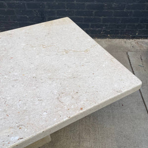 Mid-Century Modern Large Travertine Stone Dining Table, c.1970’s