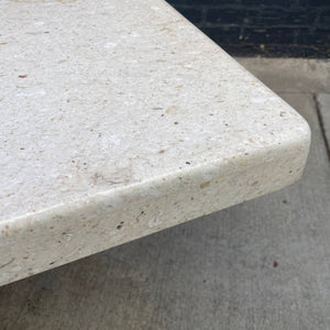 Mid-Century Modern Large Travertine Stone Dining Table, c.1970’s