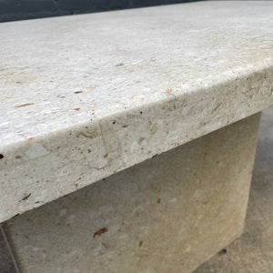 Mid-Century Modern Large Travertine Stone Dining Table, c.1970’s