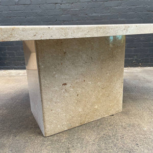 Mid-Century Modern Large Travertine Stone Dining Table, c.1970’s