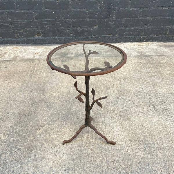 Mid-Century Modern Wrought Iron Tripod Branch Side Table, c.1960’s