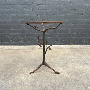 Mid-Century Modern Wrought Iron Tripod Branch Side Table, c.1960’s