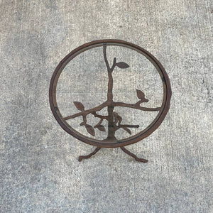 Mid-Century Modern Wrought Iron Tripod Branch Side Table, c.1960’s