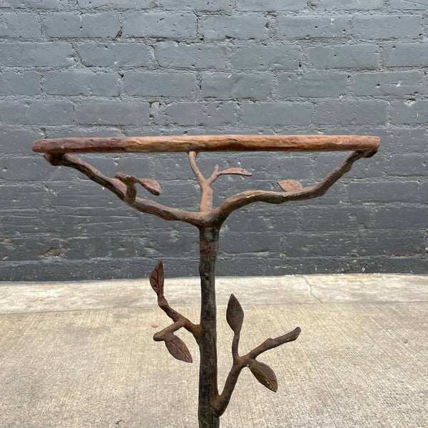Mid-Century Modern Wrought Iron Tripod Branch Side Table, c.1960’s