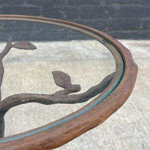 Mid-Century Modern Wrought Iron Tripod Branch Side Table, c.1960’s