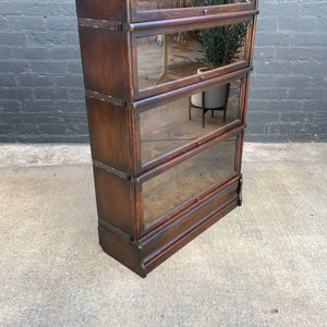 Vintage Stackable Barristers Oak & Glass Bookcase Shelf by Globe Wernicke, c.1930’s