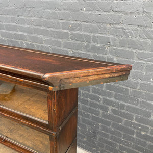 Vintage Stackable Barristers Oak & Glass Bookcase Shelf by Globe Wernicke, c.1930’s