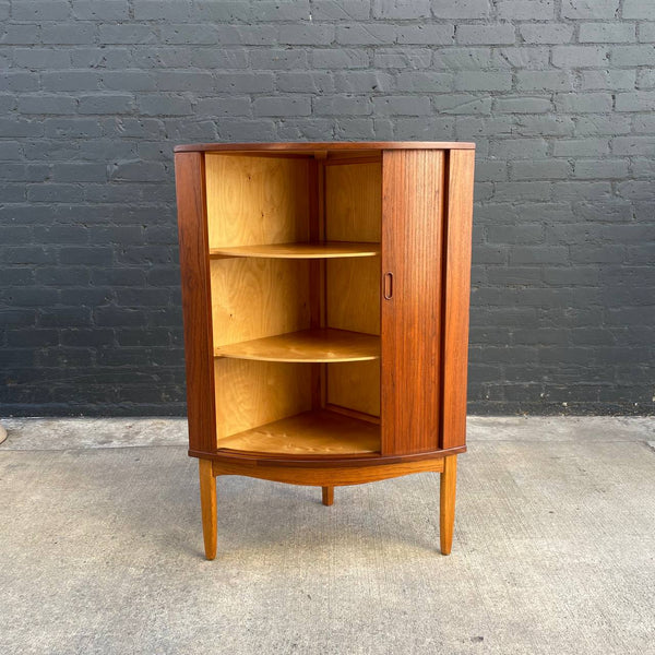 Mid-Century Modern Teak & Oak Danish Corner Cabinet, c.1960’s