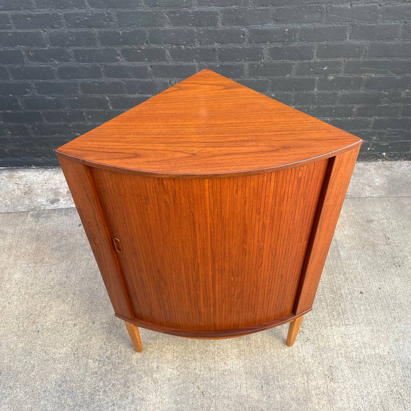 Mid-Century Modern Teak & Oak Danish Corner Cabinet, c.1960’s