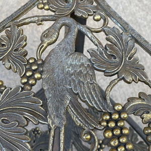 Vintage Two-Tier Brass End / Side Table with Bird Motif, c.1960’s