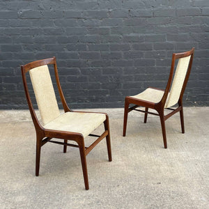 Set of 4 Mid-Century Modern Sculpted Walnut Dining Chairs, c.1960’s