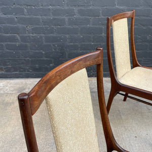 Set of 4 Mid-Century Modern Sculpted Walnut Dining Chairs, c.1960’s