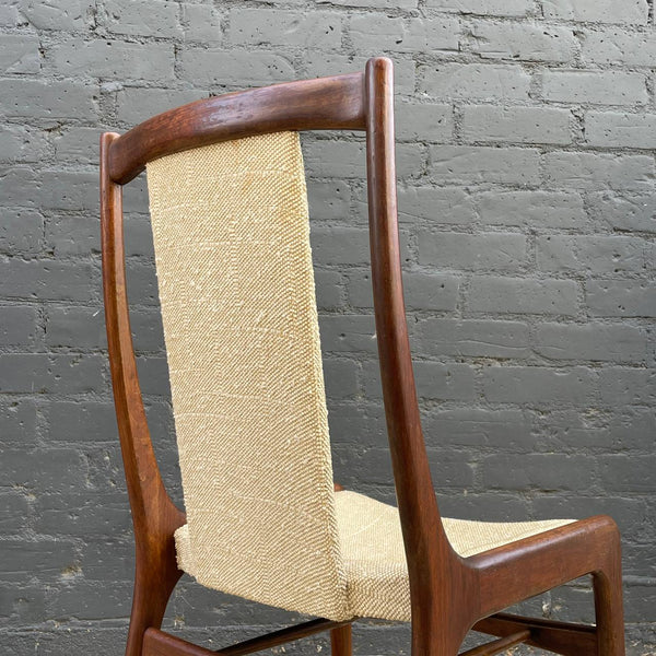 Set of 4 Mid-Century Modern Sculpted Walnut Dining Chairs, c.1960’s