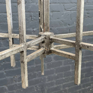 Mid-Century Modern Geometric Metal Chandelier, c.1980’s
