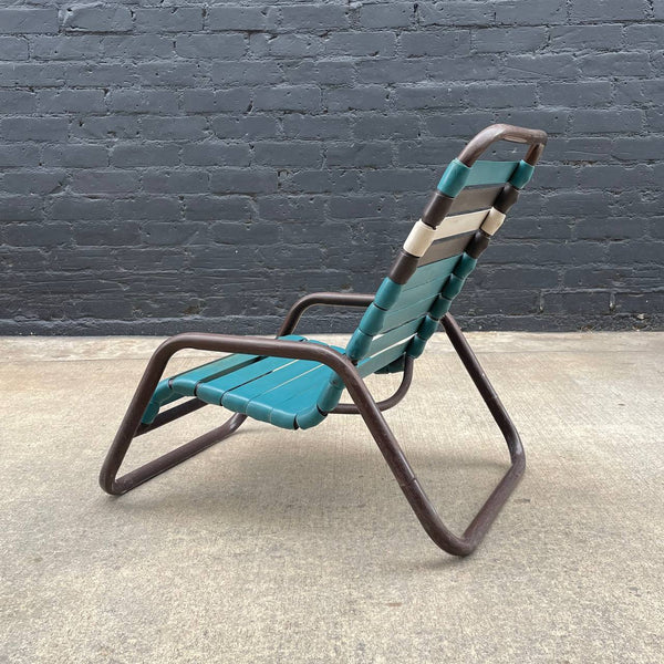 Set of 6 Vintage Mid-Century Modern Stackable Metal Patio Lounge Chairs, c.1960’s