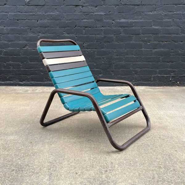 Set of 6 Vintage Mid-Century Modern Stackable Metal Patio Lounge Chairs, c.1960’s