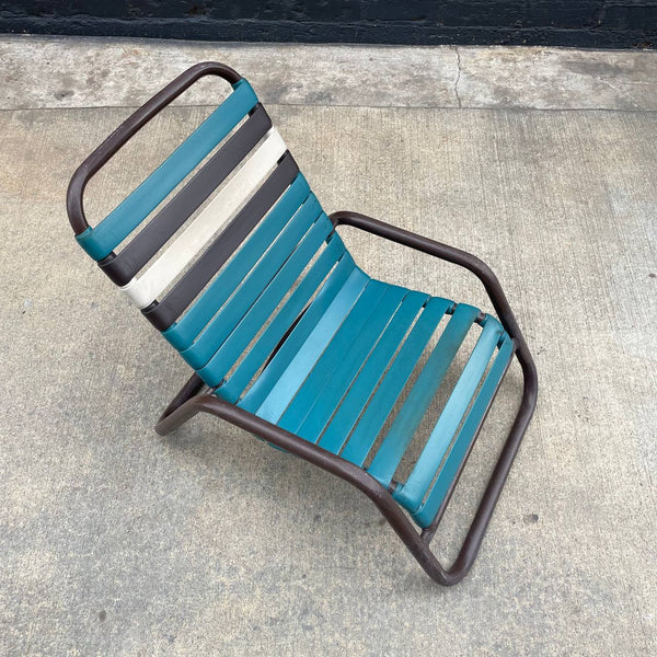 Set of 6 Vintage Mid-Century Modern Stackable Metal Patio Lounge Chairs, c.1960’s