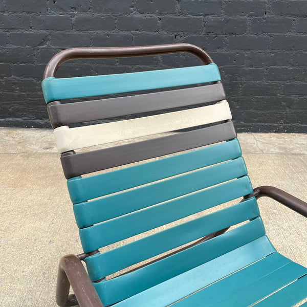 Set of 6 Vintage Mid-Century Modern Stackable Metal Patio Lounge Chairs, c.1960’s