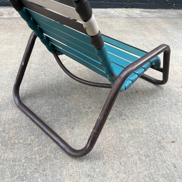 Set of 6 Vintage Mid-Century Modern Stackable Metal Patio Lounge Chairs, c.1960’s