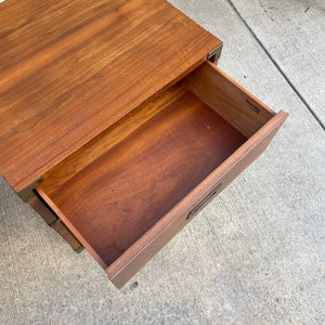 Pair of Vintage Mid-Century Modern Walnut & Brass Night Stands, c.1950’s