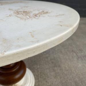 Vintage Mid-Century Modern Walnut & Faux Marble Side Table, c.1950’s