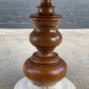 Vintage Mid-Century Modern Walnut & Faux Marble Side Table, c.1950’s
