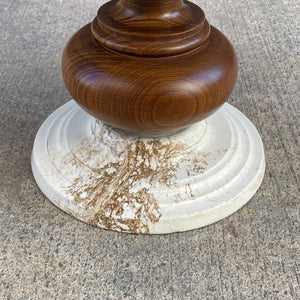 Vintage Mid-Century Modern Walnut & Faux Marble Side Table, c.1950’s