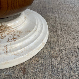 Vintage Mid-Century Modern Walnut & Faux Marble Side Table, c.1950’s