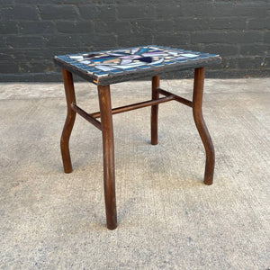 Vintage Tile & Metal Side Table