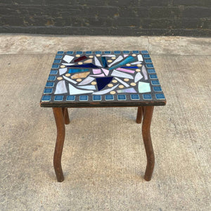 Vintage Tile & Metal Side Table