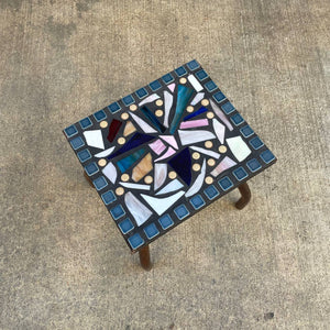 Vintage Tile & Metal Side Table