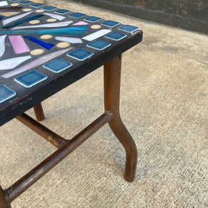 Vintage Tile & Metal Side Table