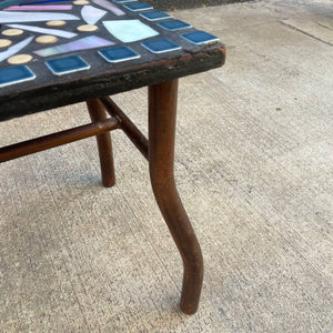 Vintage Tile & Metal Side Table