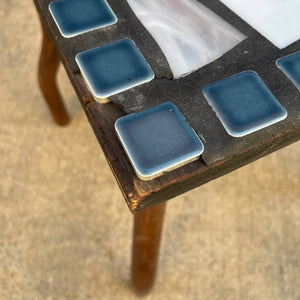 Vintage Tile & Metal Side Table