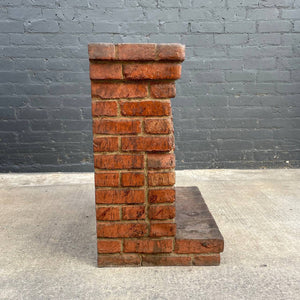 Vintage Electric Faux Brick Fiberglass Chimney with Logs, 1960’s