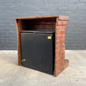 Vintage Electric Faux Brick Fiberglass Chimney with Logs, 1960’s