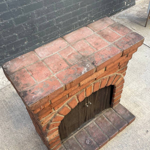Vintage Electric Faux Brick Fiberglass Chimney with Logs, 1960’s