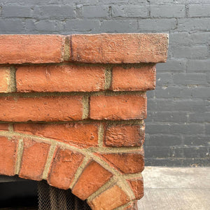 Vintage Electric Faux Brick Fiberglass Chimney with Logs, 1960’s