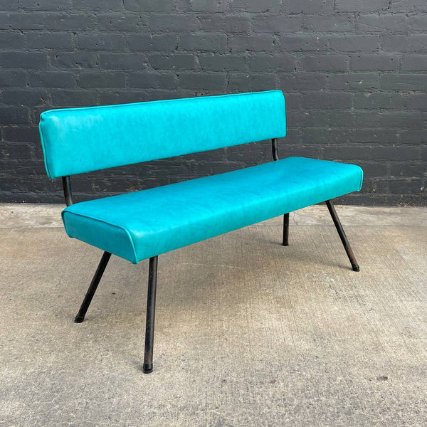 Mid-Century Modern Retro Iron Bench Love Seat Sofa, 1960’s