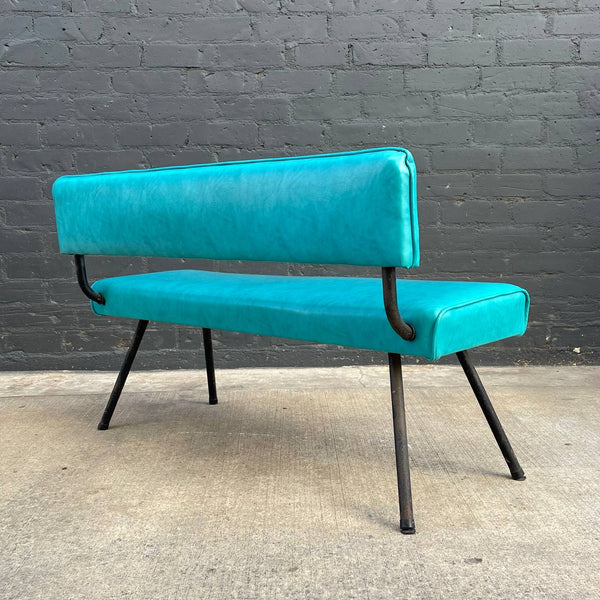 Mid-Century Modern Retro Iron Bench Love Seat Sofa, 1960’s