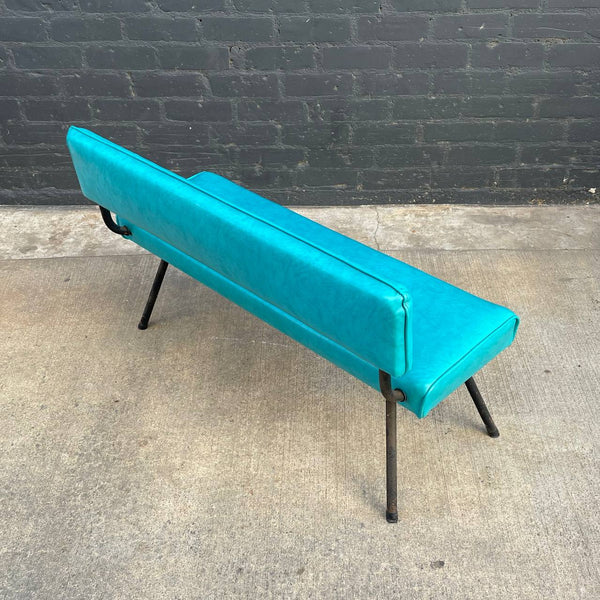 Mid-Century Modern Retro Iron Bench Love Seat Sofa, 1960’s