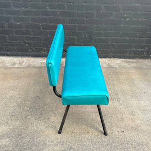 Mid-Century Modern Retro Iron Bench Love Seat Sofa, 1960’s
