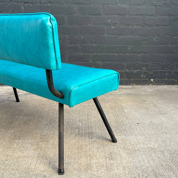 Mid-Century Modern Retro Iron Bench Love Seat Sofa, 1960’s